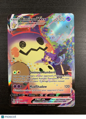 2022 Brilliant Stars Mimikyu VMAX Holo Character Super Rare CSR #TG17/TG30