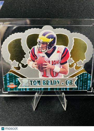 Very Good 2000 Pacific Crown Royale Tom Brady #110 Parallel Short Print Rookie Insert HOF Low Pop Football Card