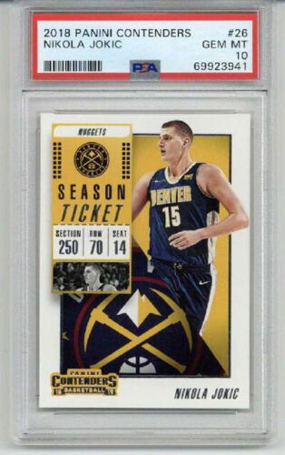 2018 PANINI CONTENDERS #26 NIKOLA JOKIC DENVER NUGGETS PSA 10 LOW POP