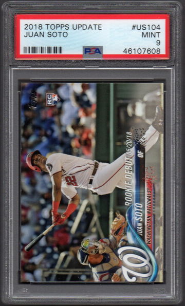 2018 Topps Update #104 Juan Soto PSA 9 RC