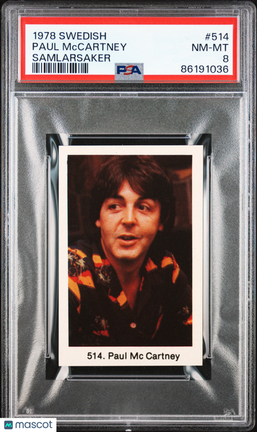 1980 Popbilder Popbilder Med Punkt V Paul Mccartney #514 PSA 8