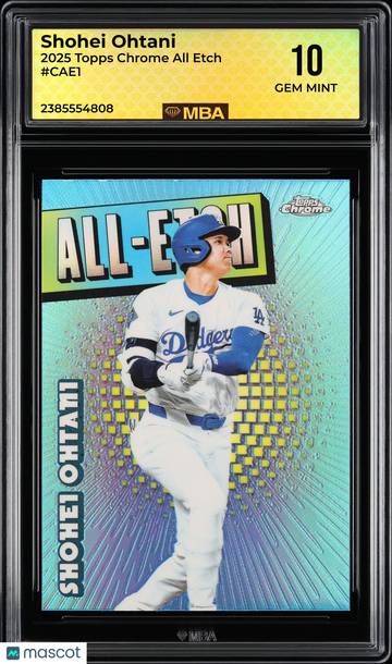 2025 Topps Chrome All Etch Shohei Ohtani #CAE1 MBA 10