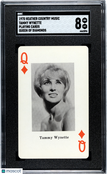 1970 Heather Country Music Playing Cards Tammy Wynette Queen Of Diamonds Rookie SGC 8
