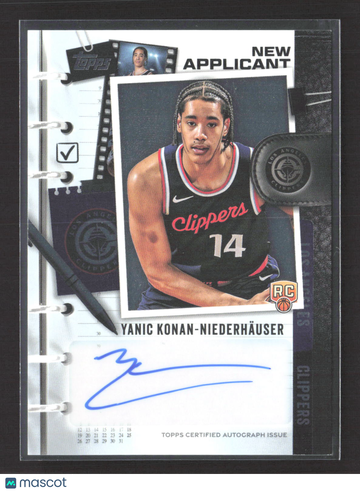2025 Topps New Applicant Yanic Konan-Niederhauser #NA-YK RC Auto