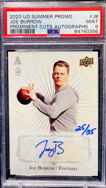Joe Burrow RC PSA 9 Employee Summer Promo Upper Deck POP 1 