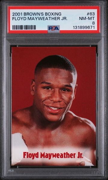 2001 Brown's Boxing Floyd Mayweather #63 PSA 8