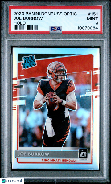 2020 Panini Donruss Optic Joe Burrow #151 Holo PSA 9