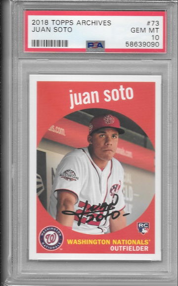 2018 Topps Archives Juan Soto RC PSA 10