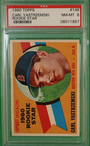 1960 Topps Rookie Star Carl Yastrzemski #148 PSA 8