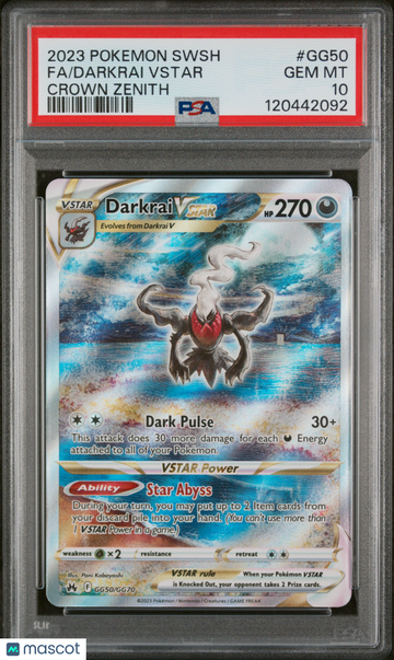 2023 Pokemon Sword & Shield Crown Zenith Darkrai VSTAR PSA 10 #GG50/GG70