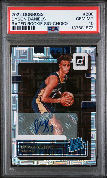 2022 Panini Donruss Rated Rookie Signature-Choice Dyson Daniels #208 PSA 10
