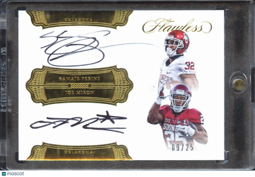 2017 Panini Flawless Collegiate Joe Mixon Samaje Perine #DS-JS Dual Autograph