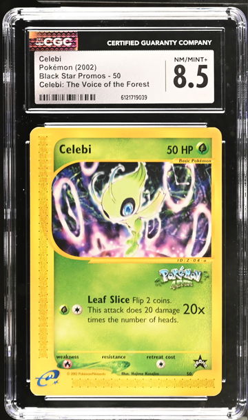 2002 Pokemon #50 Celebi Black Star Promos CGC 8.5