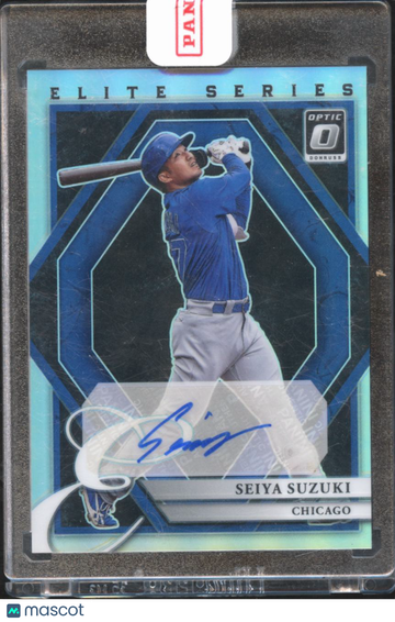 Seiya Suzuki 2022 Panini Donruss Optic Prizm Elite Series Signature Auto Chicago Cubs