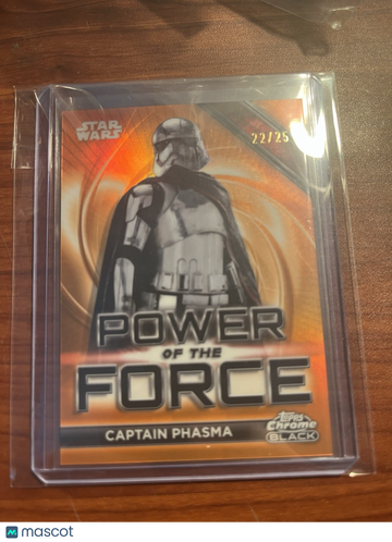 2025 Topps Chrome Black Star Wars Power of the Force Captain Phasma #POF-8