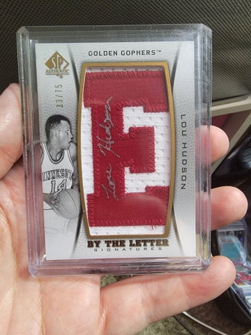 2012 ud spa by the letter Lou Hudson auto patch /75 letter E