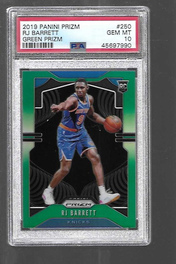 2019 Panini Prizm R J Barrett Green Prizm