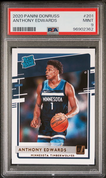 2020 Donruss Rated Rookie Anthony Edwards #201 PSA 9