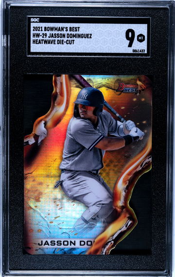 2021 Bowman's Best Jasson Dominguez Heatwave Die-Cut SGC 9