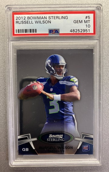 RUSSELL WILSON 2012 BOWMAN STERLING ROOKIE CARD PSA 10 GEM MINT 