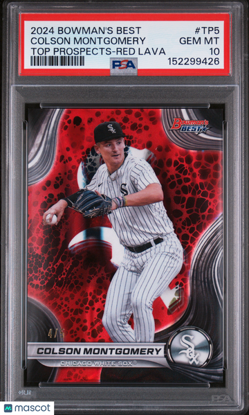 2024 Bowman's Best Top Prospects Colson Montgomery #TP5 Red Lava /5 PSA 10