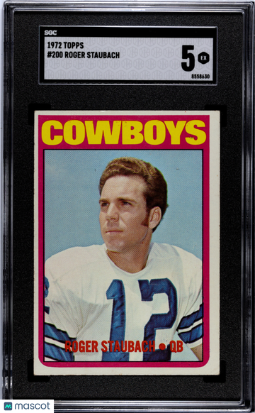 1972 Topps Roger Staubach #200 SGC 5