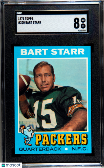 1971 Topps Bart Starr #200 SGC 8