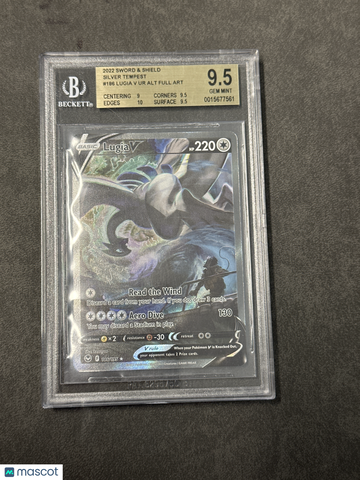 2022 Pokemon Sword and Shield Silver Tempest Lugia V UR ALT FULL ART #186 BGS 9.5