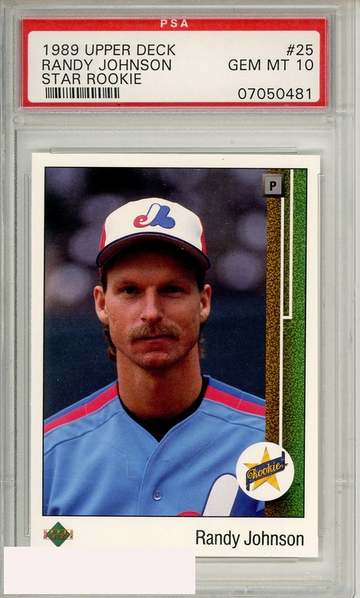 1989 UPPER DECK RANDY JOHNSON #25 STAR ROOKIE PSA 10 GEM MT RC