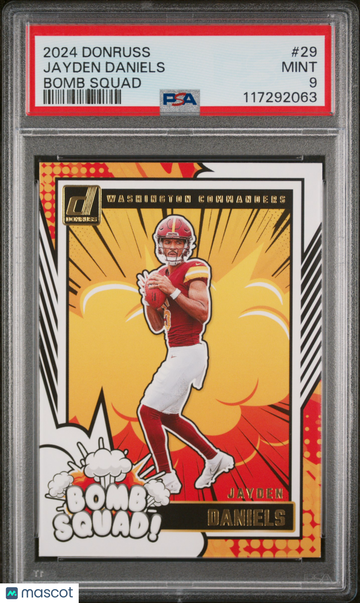 2024 Panini Donruss Bomb Squad Jayden Daniels #29 Rookie PSA 9