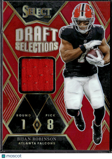 Bijan Robinson 2024 Panini Select Draft Selections Prizm Jersey Patch Memorabilia Atlanta Falcons