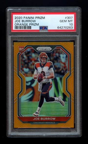 Joe Burrow 2020 Prizm Orange RC /249