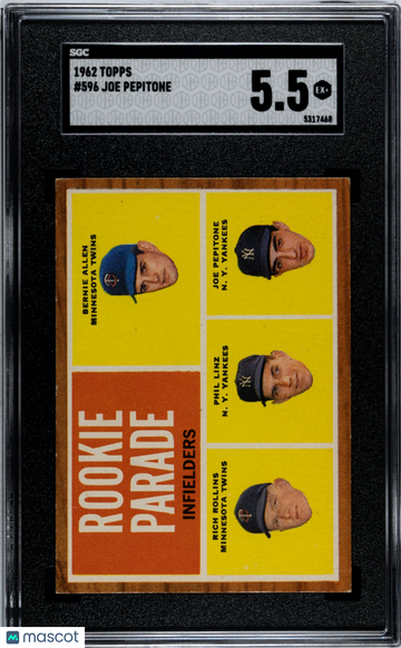 1962 Topps Joe Pepitone #596 SGC 5.5