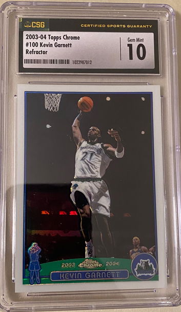 2003 Topps Chrome Refractor Kevin Garnett CSG 10