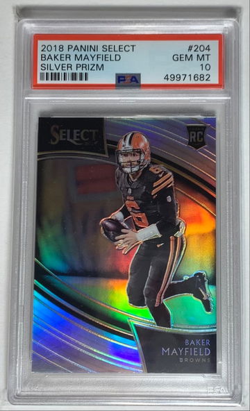 2018 Select Baker Mayfield Silver Prizm 