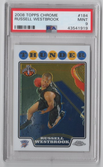 2008 Topps Chrome Russell Westbrook PSA 9