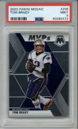 2020 PANINI MOSAIC #298 TOM BRADY FOOTBALL CARD PATRIOTS PSA 9 MINT RARE