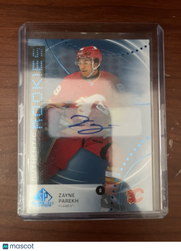 2025-26 Upper Deck SP Game Used Edition - Authentic Rookies - Blu Zayne Parekh #AR-ZP Blue Autographs Short Print