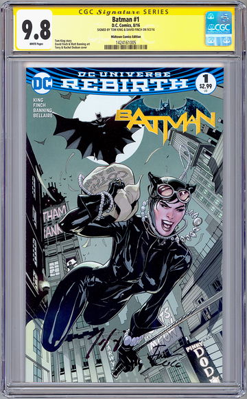 BATMAN #1 CGC-SS 9.8 SIG TOM KING & DAVID FINCH TERRY & RACHEL DODSON COVER 2016
