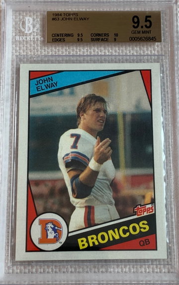 John Elway 1984 Topps #63 RC BGS 9.5 Rare!