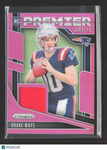 2024 Panini Prizm Premier Jerseys Drake Maye #PJ-DME Pink RC Memorabilia