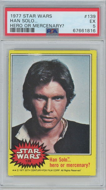 1977 Star Wars Han Solo Hero or Mercenary? #139 PSA 5 