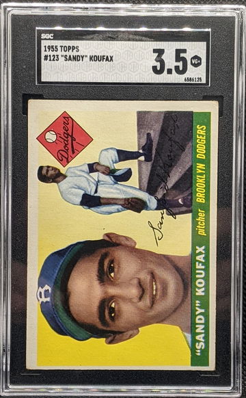 1955 Topps Sandy Koufax Rookie Card SGC 3.5