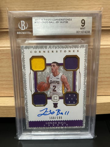 Lonzo Ball RPA nice patch BGS 9 rookie