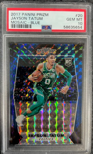 2017 Prizm Jayson Tatum Mosaic Blue Gem Mint 10 