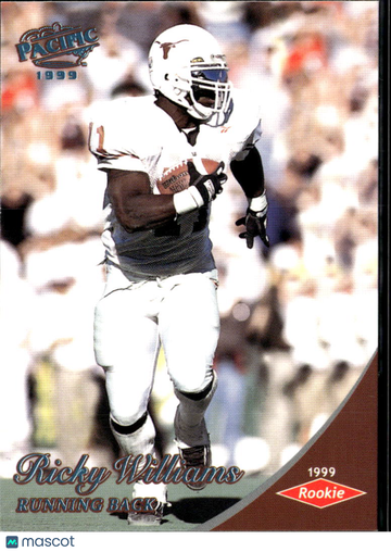 1999 Pacific Ricky Williams Texas Longhorns NCAA Football Trading Card #449 54/75