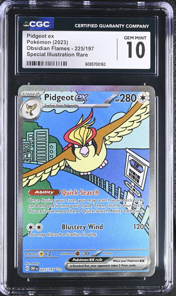 2023 Pokemon Obsidian Flames SIR Pidgeot ex #225/197 CGC 10