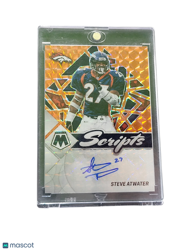 2022 Panini Mosaic Prizm Scripts Steve Atwater #S-SA Orange
