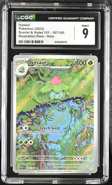 2023 Pokemon #167/165 Ivysaur Scarlet & Violet CGC 9
