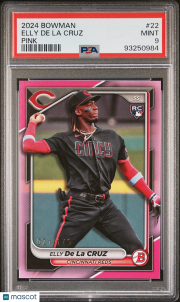 2024 Bowman Elly De La Cruz #22 Pink /175 PSA 9